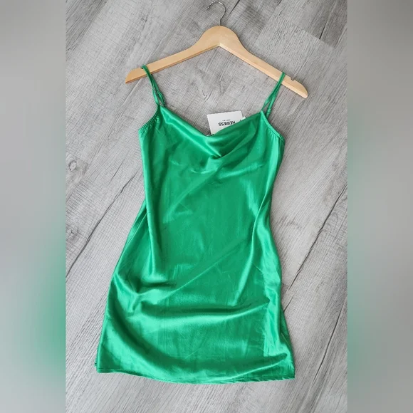 green emerald velvet dress Sawyer Mini Slip Dress - Sage Green